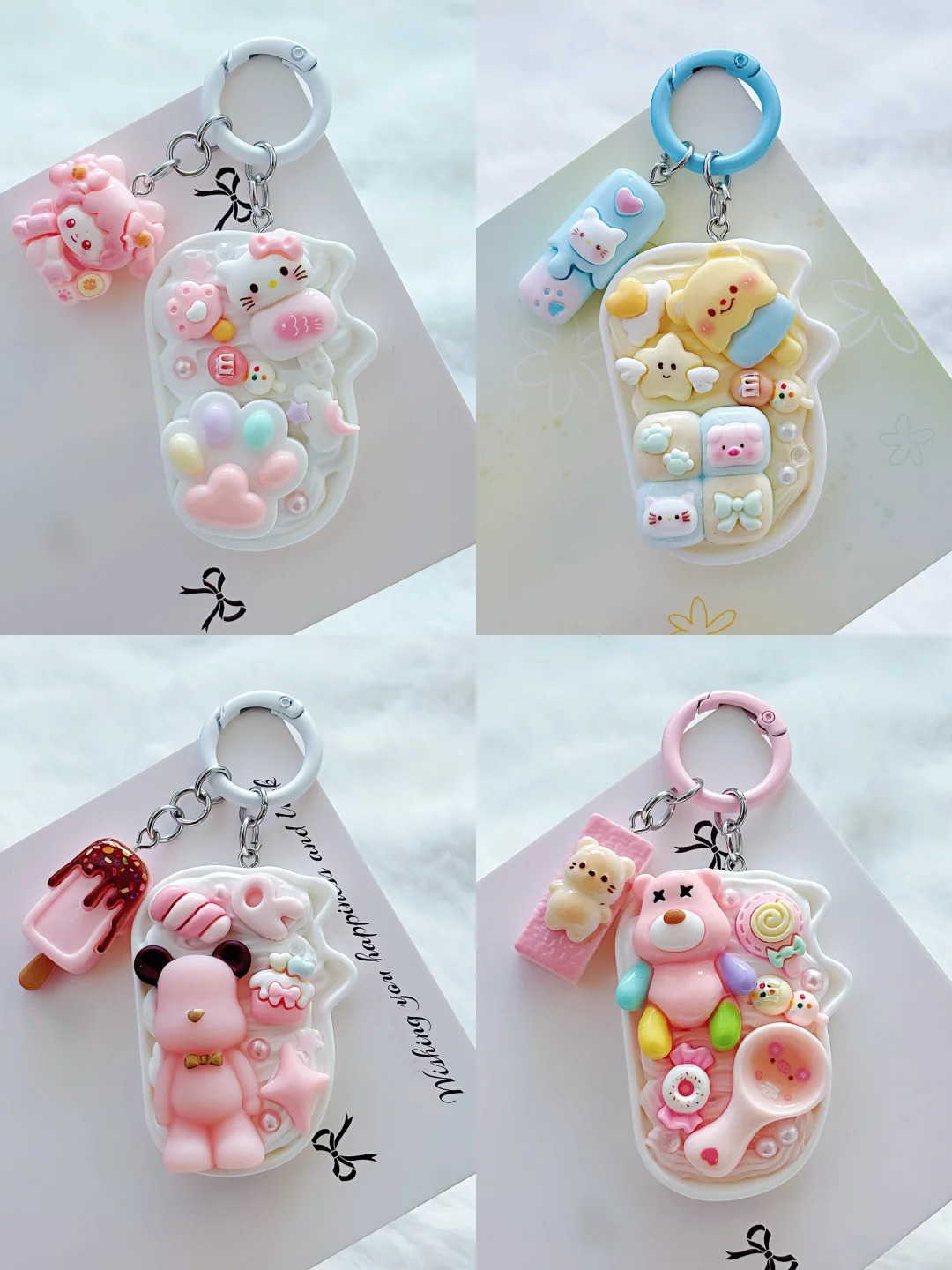 🌈被可爱包围啦！自制奶油胶钥匙扣大赏 1 咖儿手作 来自小红书网页版